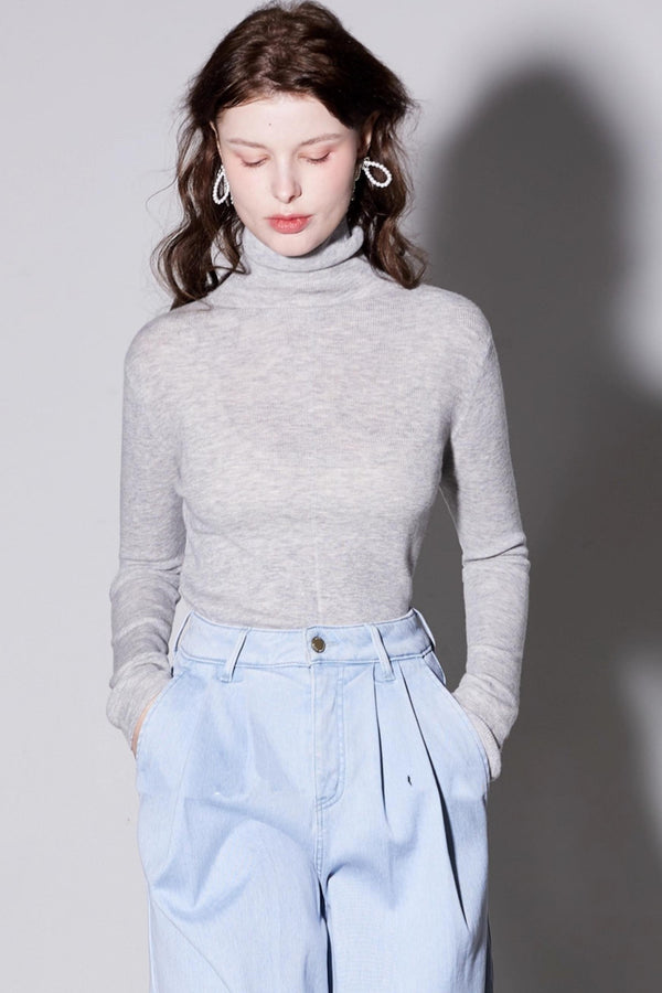 Ultra-Fine Wool Turtleneck Sweater