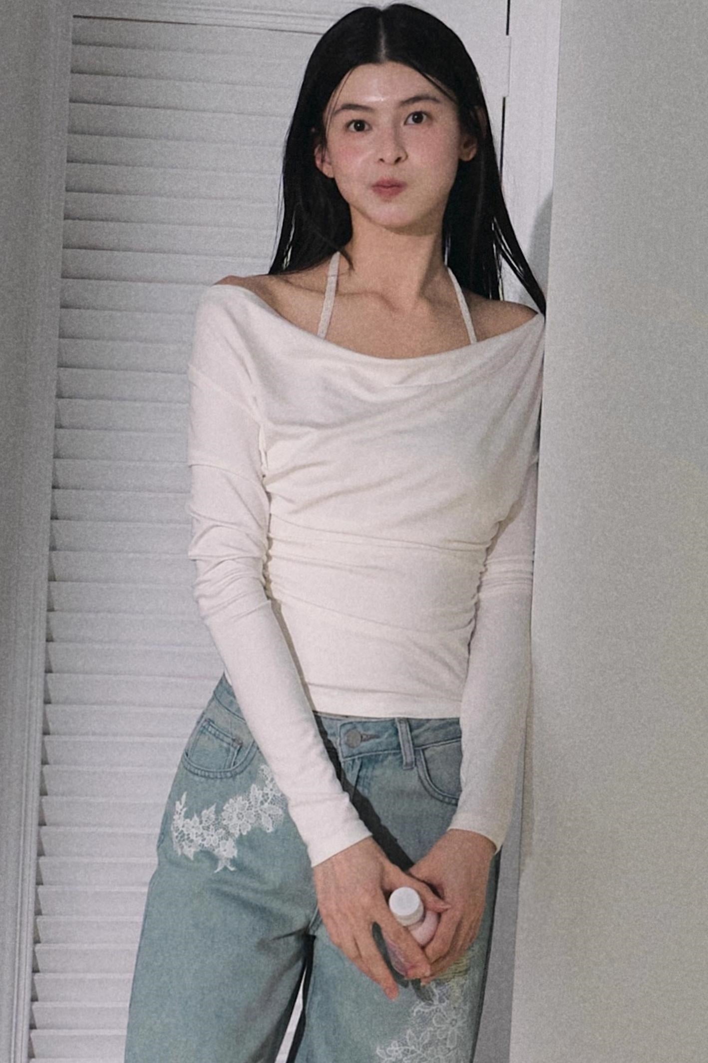 Swing Collar Knit Top