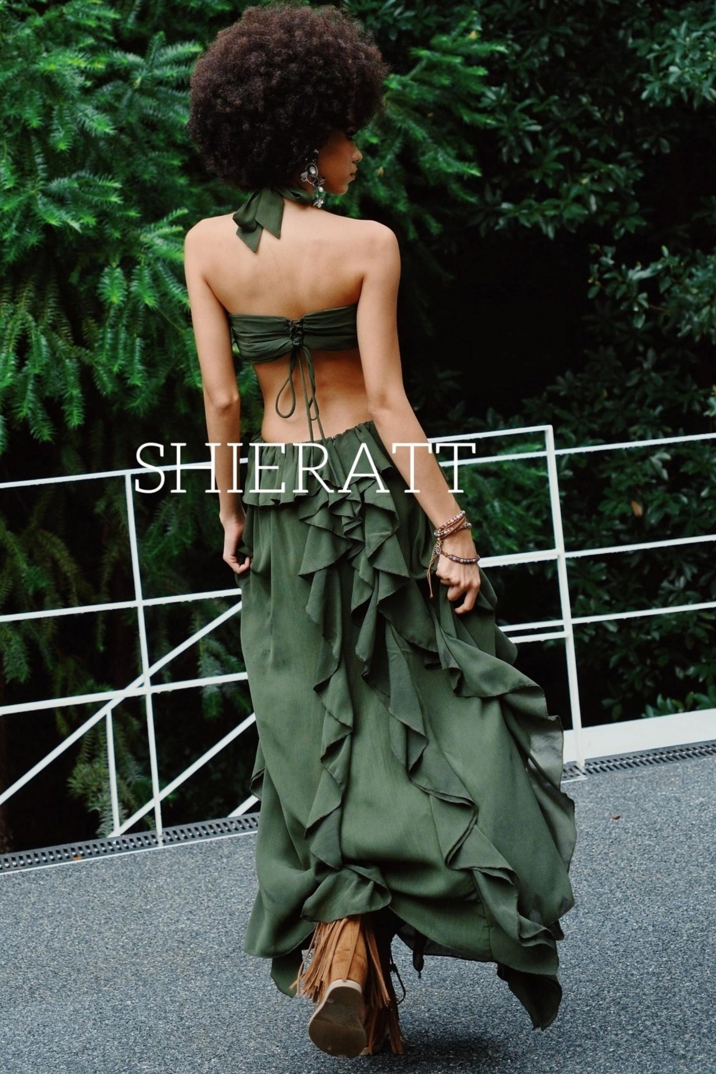 Wandering Wind Strappy Ruffled Dress