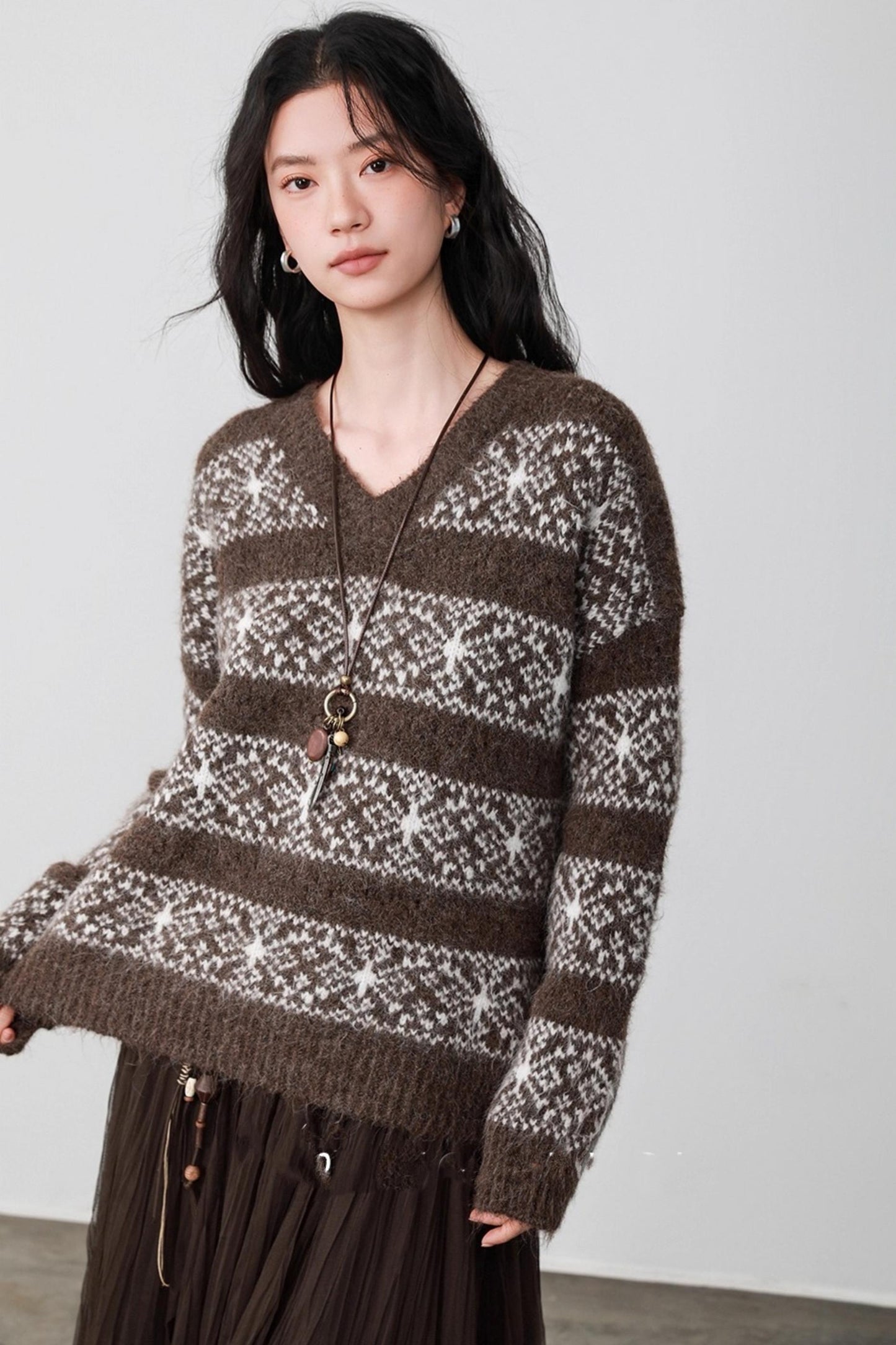 Fair Isle Latte Sweater