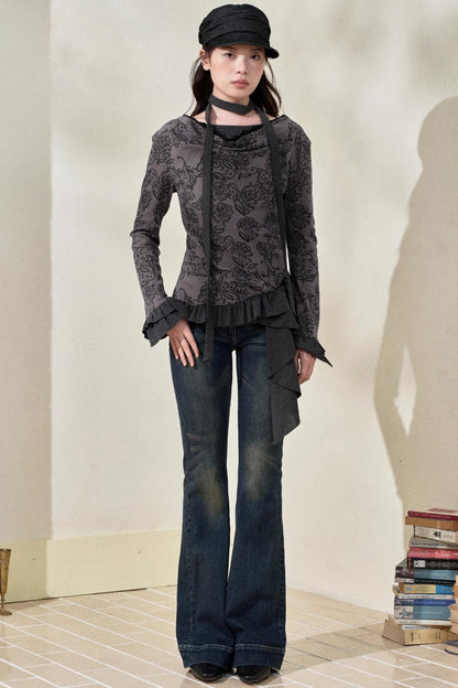 Blue Vintage Slim Denim Trousers