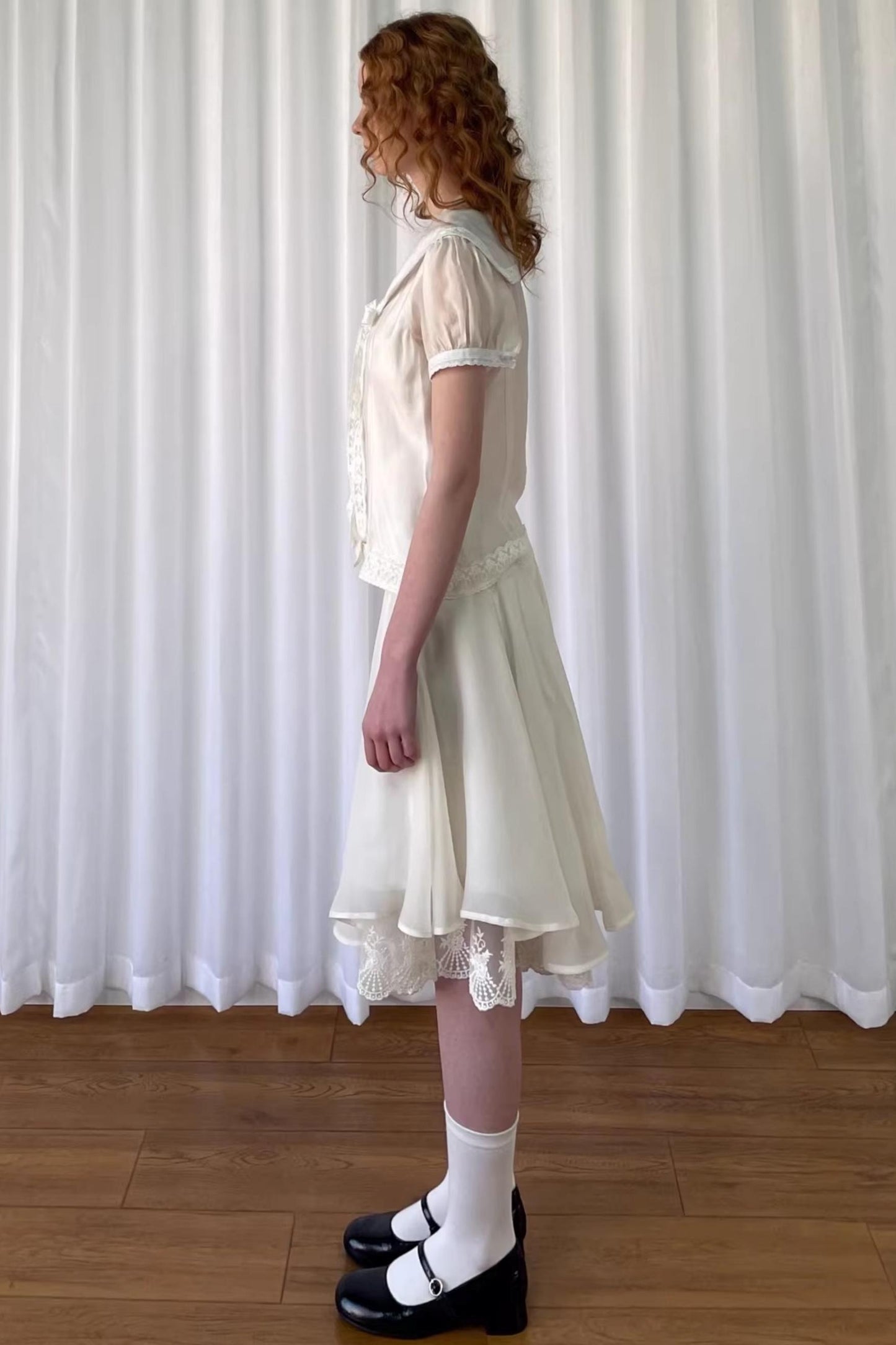 Patchwork Lace Trim Skirt