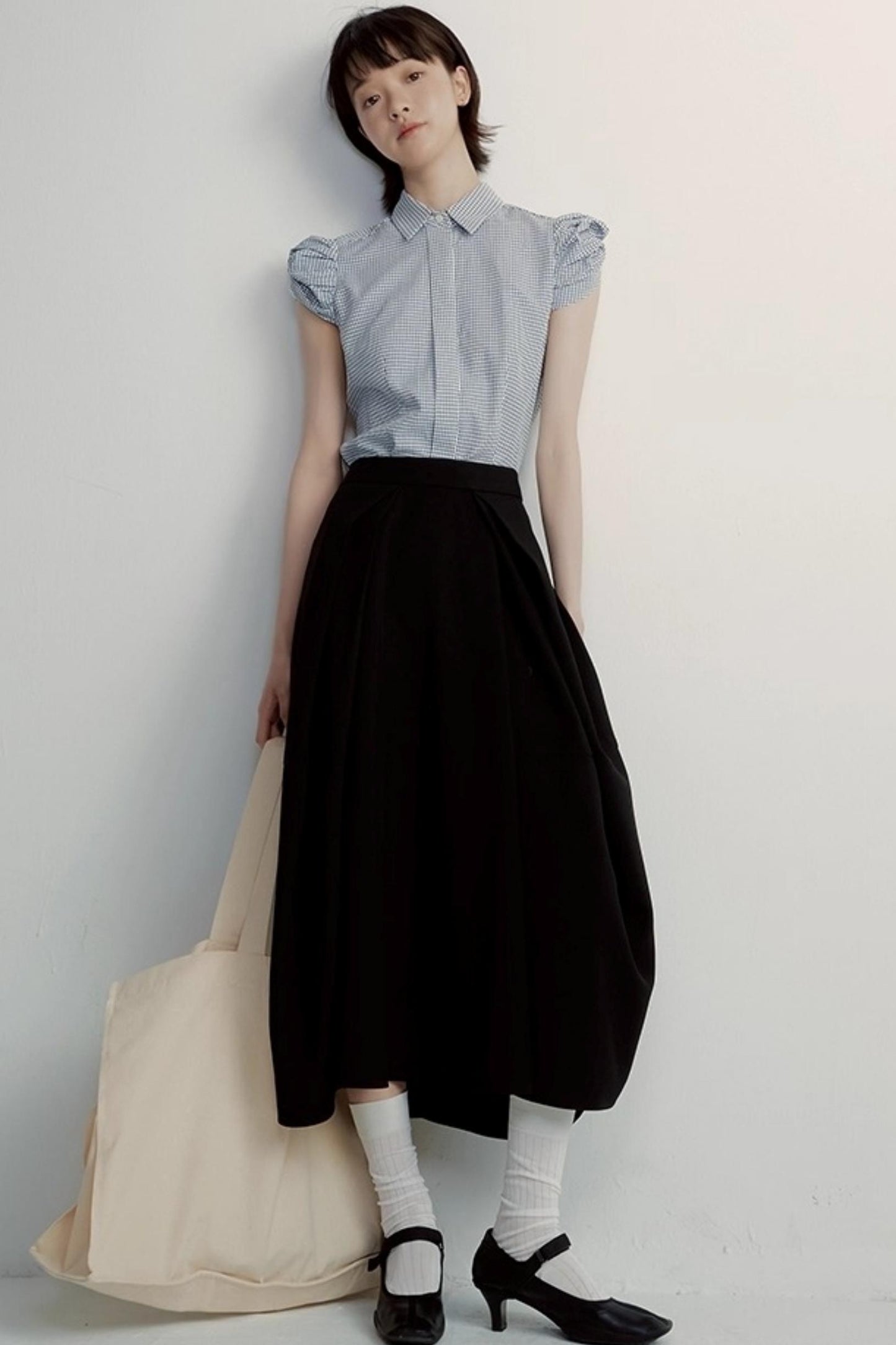 Elegant Black Lantern Skirt