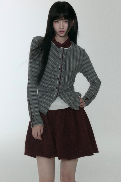 Layered Stripe Long Sleeve Top