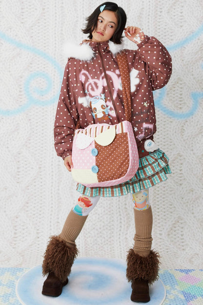 Two-Color Quilted Cotton Bag