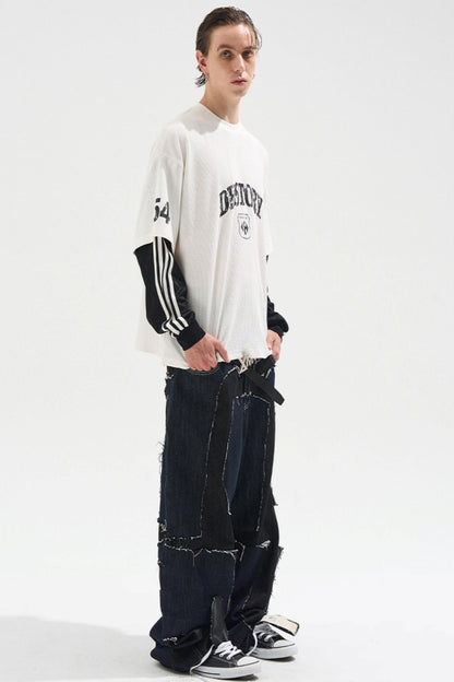 Fake Two Mottled T-Shirt