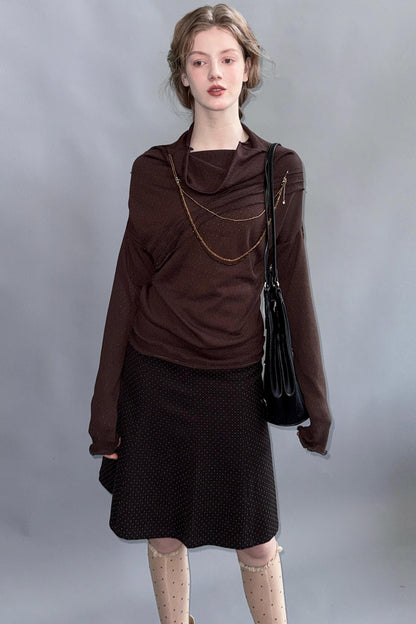 Off-Shoulder Knit Sweater