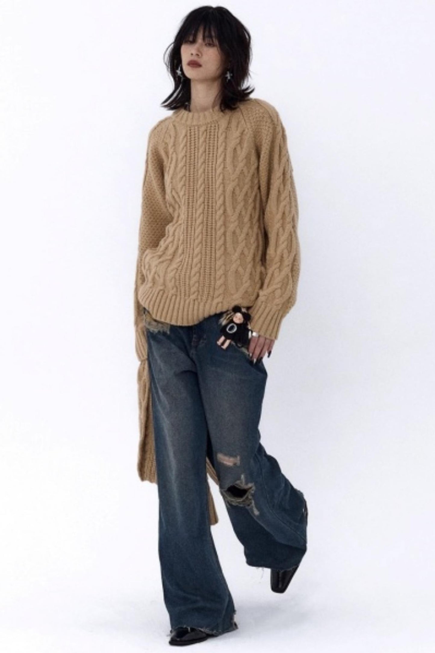 Vintage Paris Gray Knit Scarf