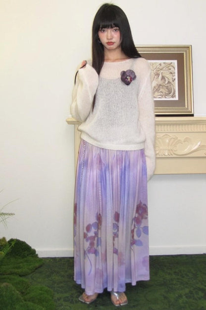 Absinthe Peach Mohair Sweater Top