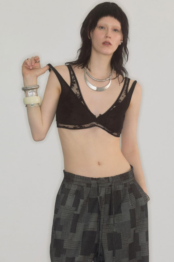 Lace Layered Bra Two-Piece Wear Top