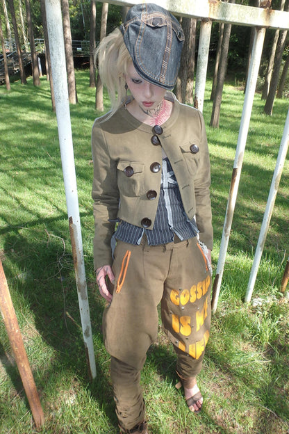 Color-Block Short Jacket