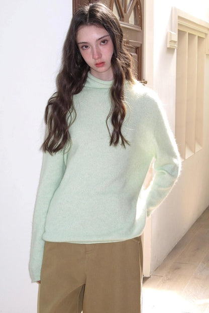 Superfine Wool Mint Sweater