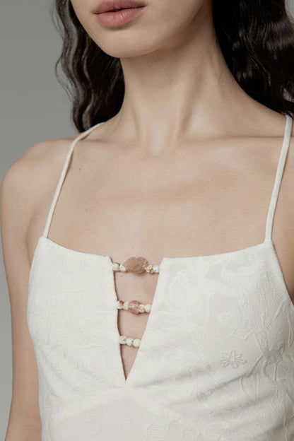 Sleeveless Halter Maxi Dress