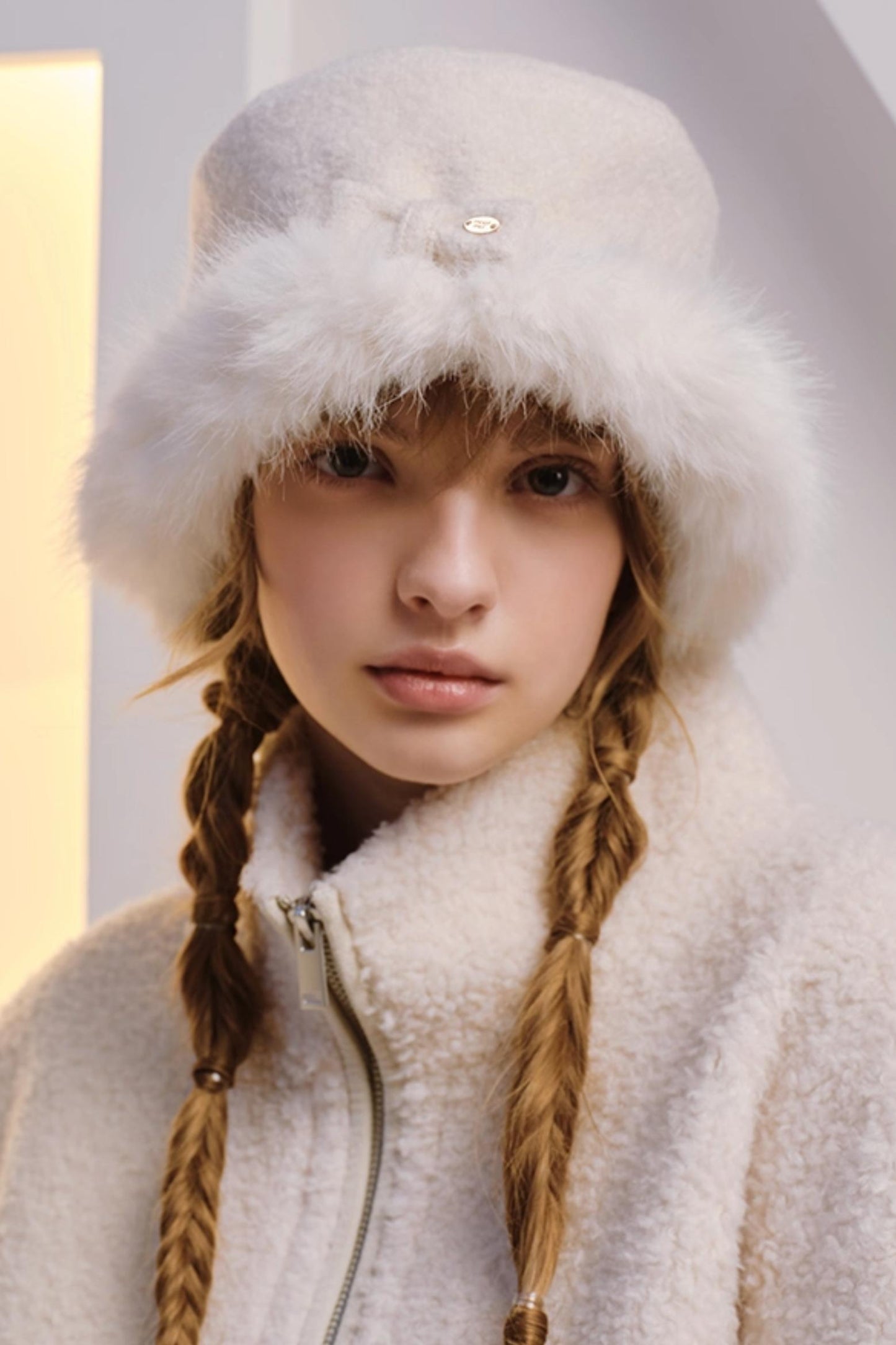 Reversible Faux Fur Beret Hat