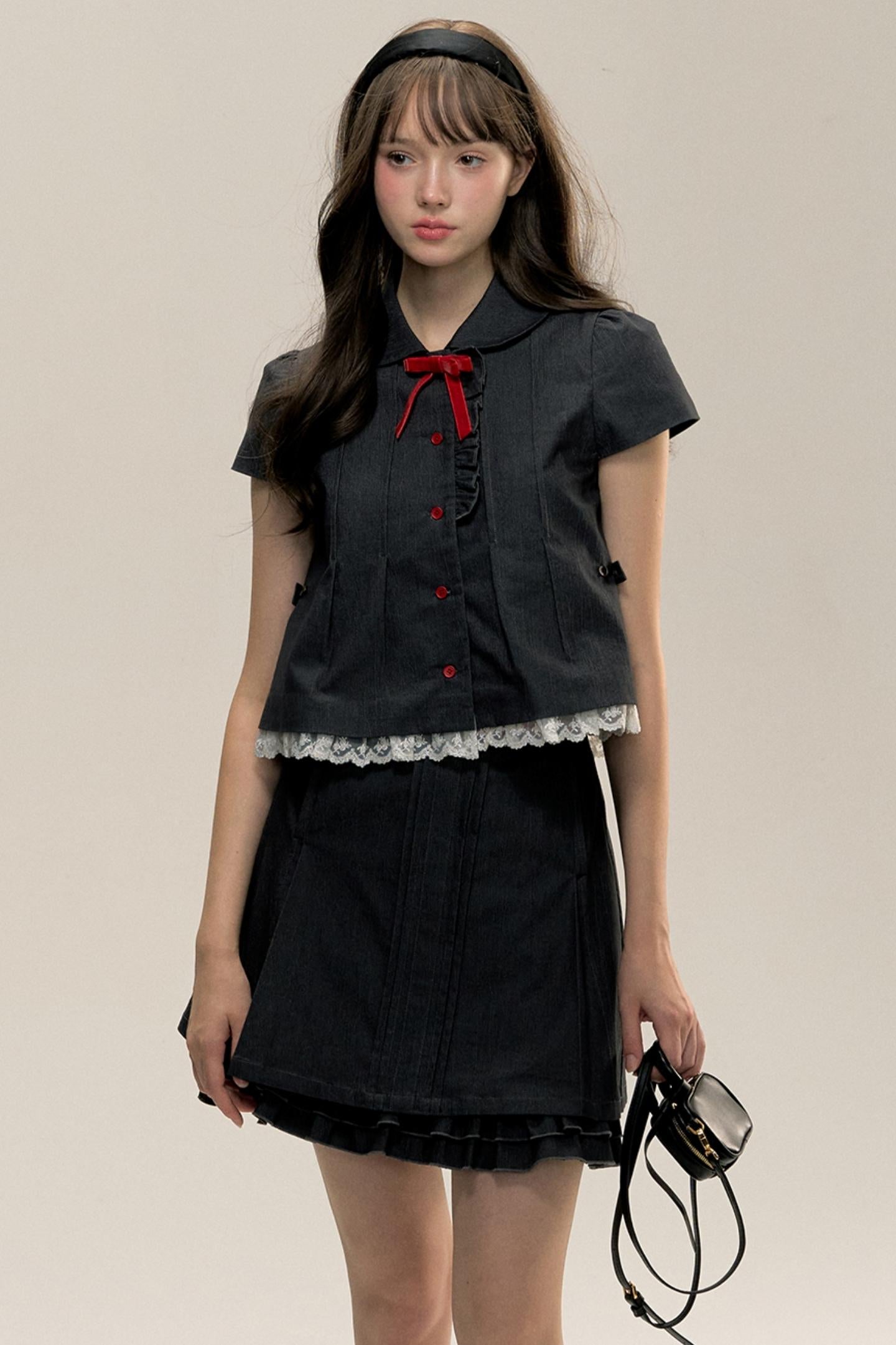 College A-Line Skirt And Shirt Set-Up