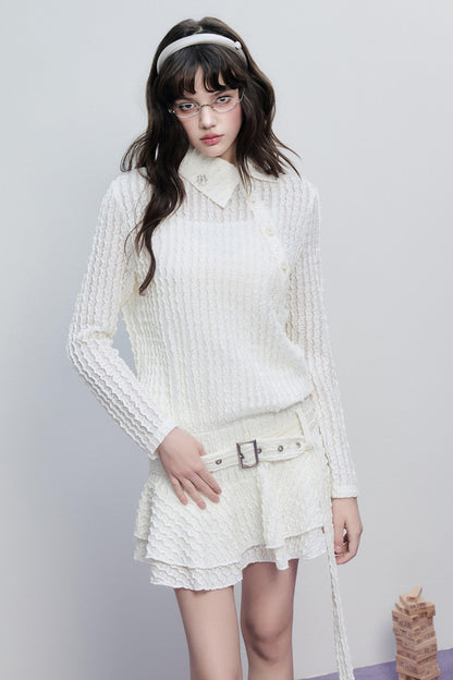 Hollow Lace Spring Halter Dress