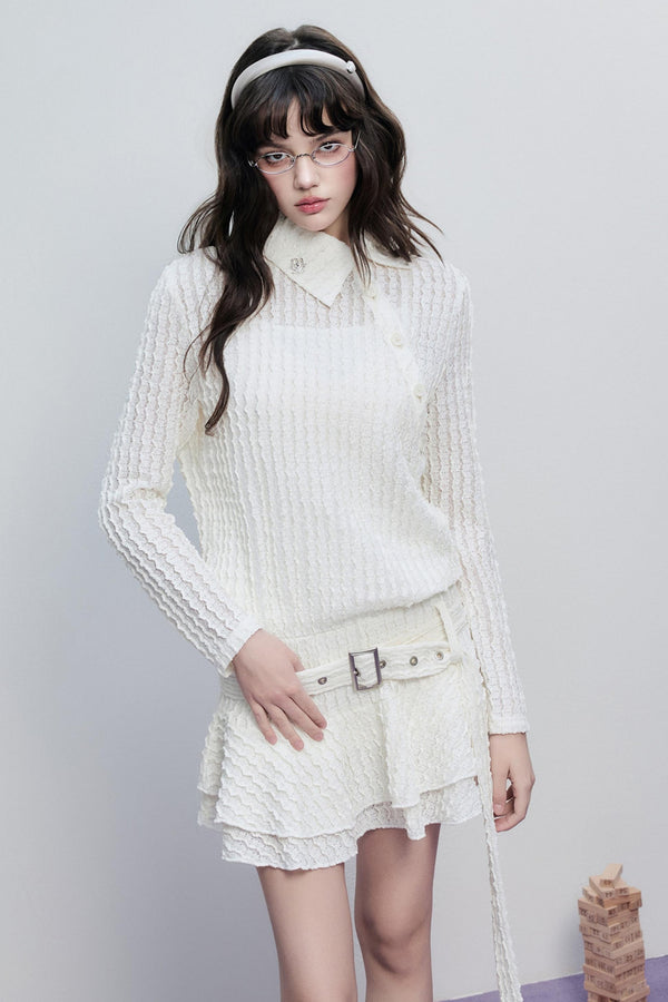 Hollow Lace Spring Halter Dress