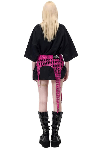 Millennium Star Embroidered Knit Skirt