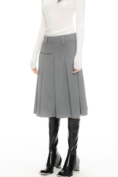 Elegant Peplum Midi Skirt