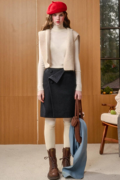 Fluffy Woolen Warm Skirt
