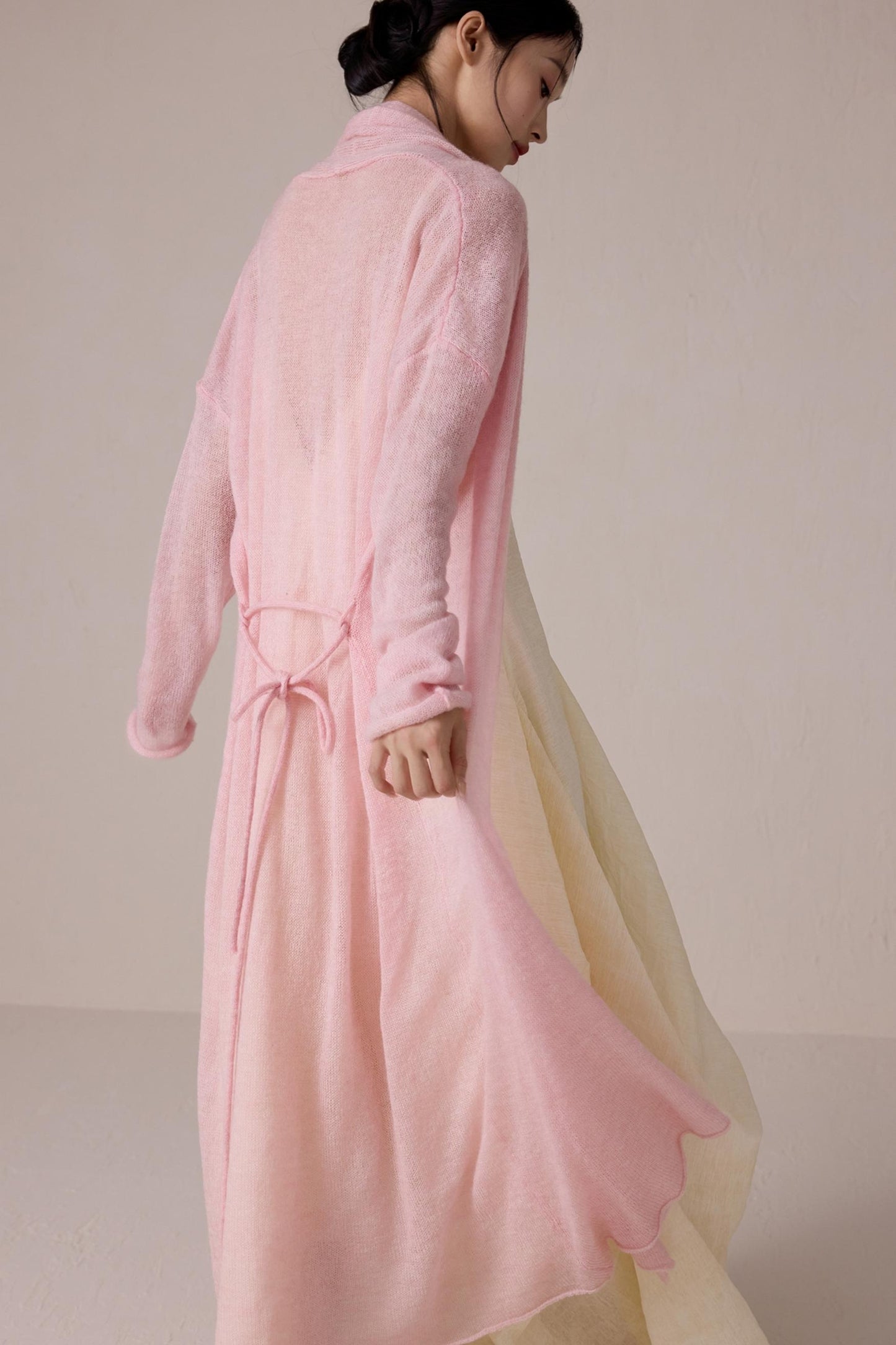 Pink Mohair Cardigan