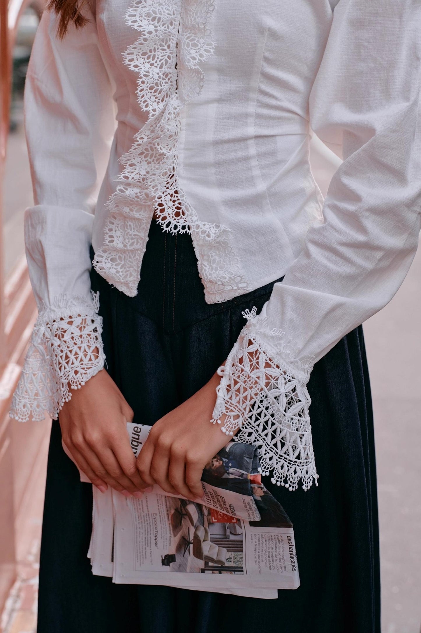 French Foam Lace Shirt Set-Up