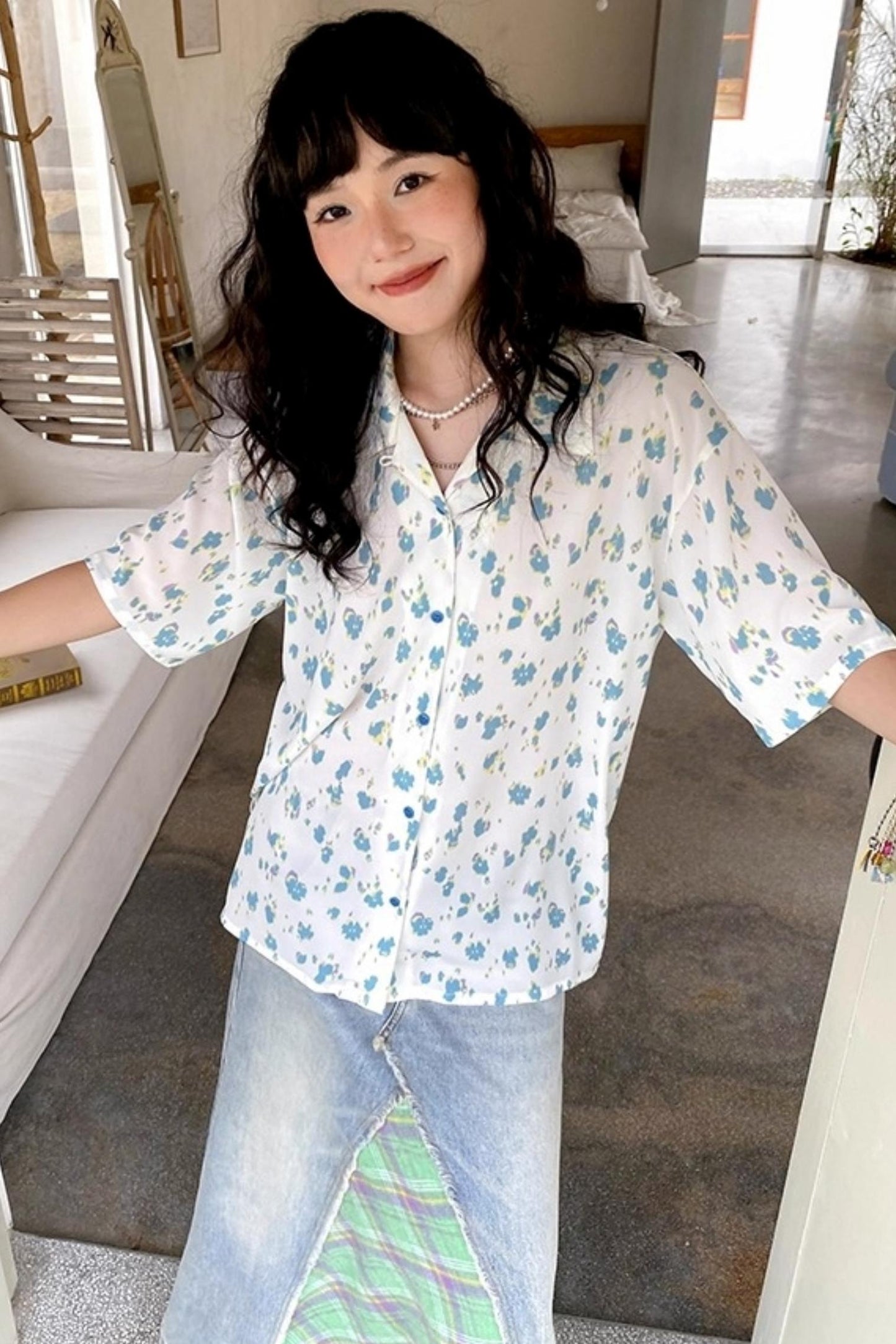 Summer Blue Blouse