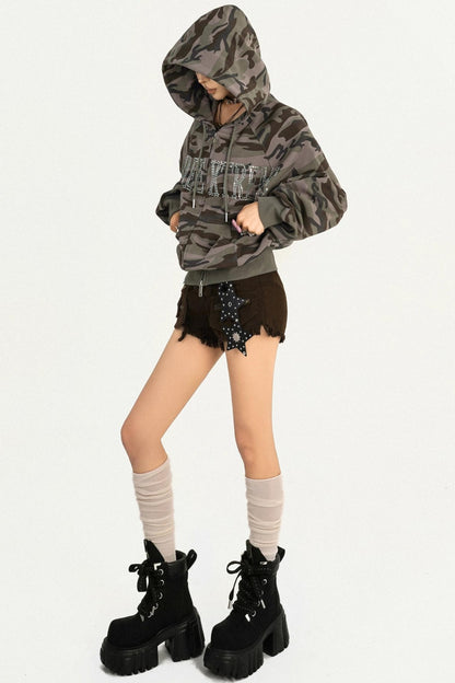 American Vintage Camouflage Hooded Sweatshirt