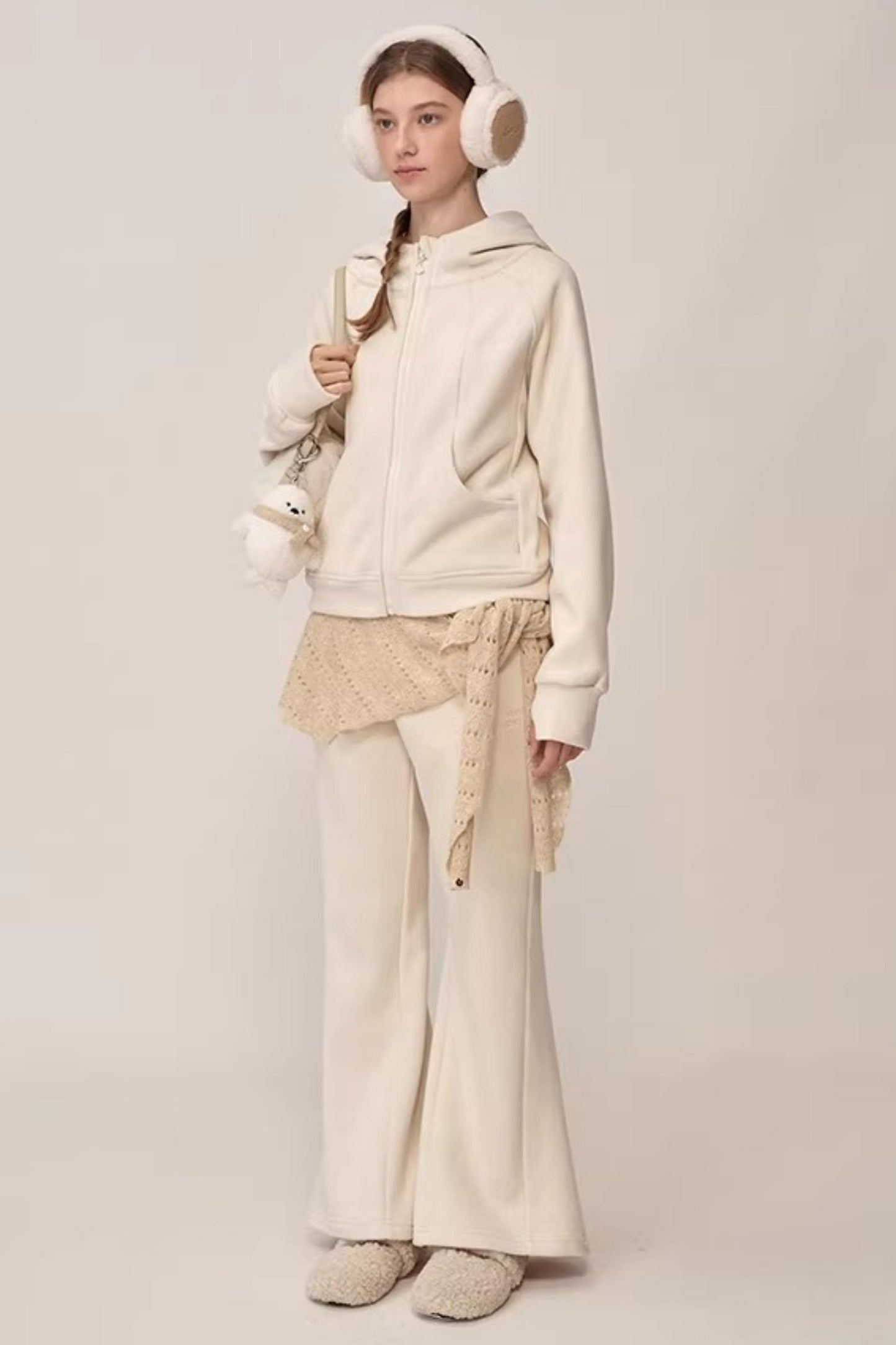 Double-Sided Fleece Hooded Jacket Set-Up