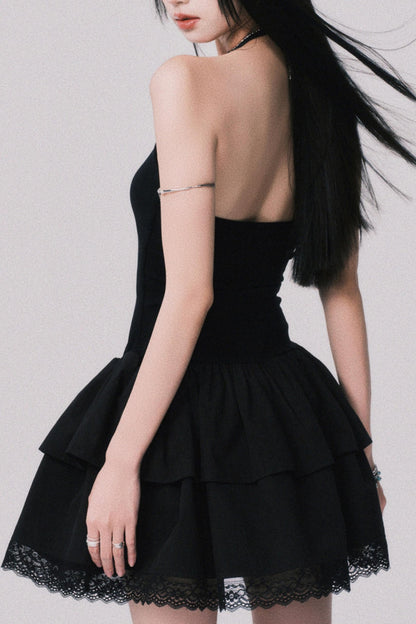 Summer Lace Black Dress