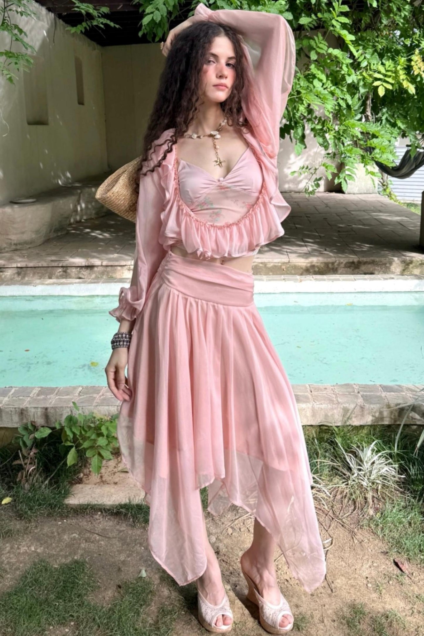 Ruffle Skeleton Skirt Set-Up