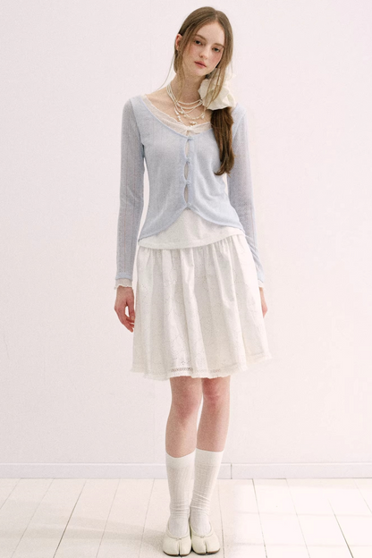 Artist-Designed Lace Knit Top
