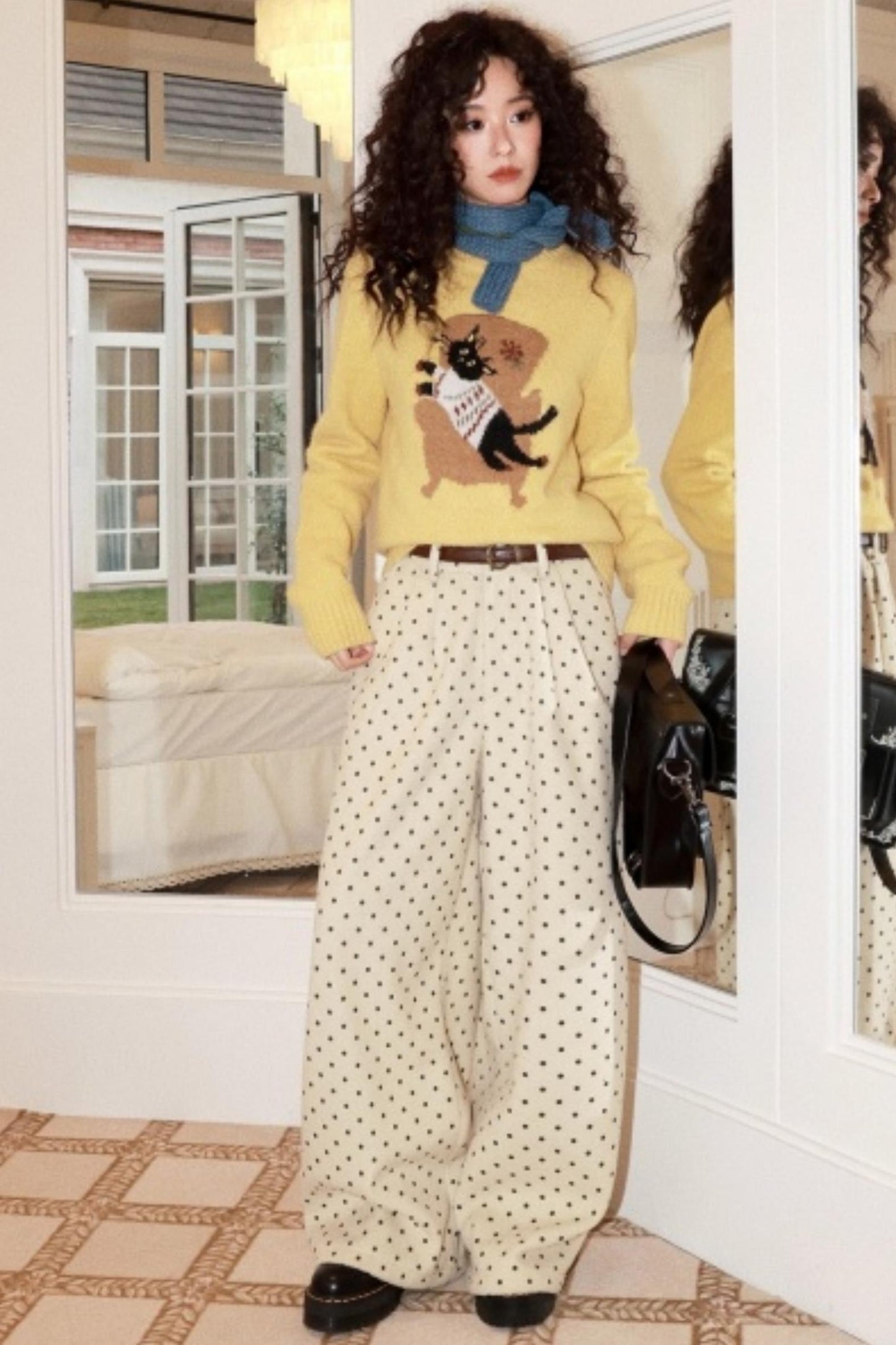 Polka Dot Woolen Pants