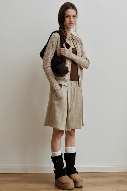 Yarn-Dyed Wool Bermuda Shorts