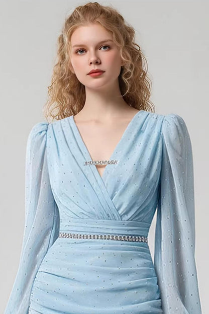 French Ruffled V-Neck Dress