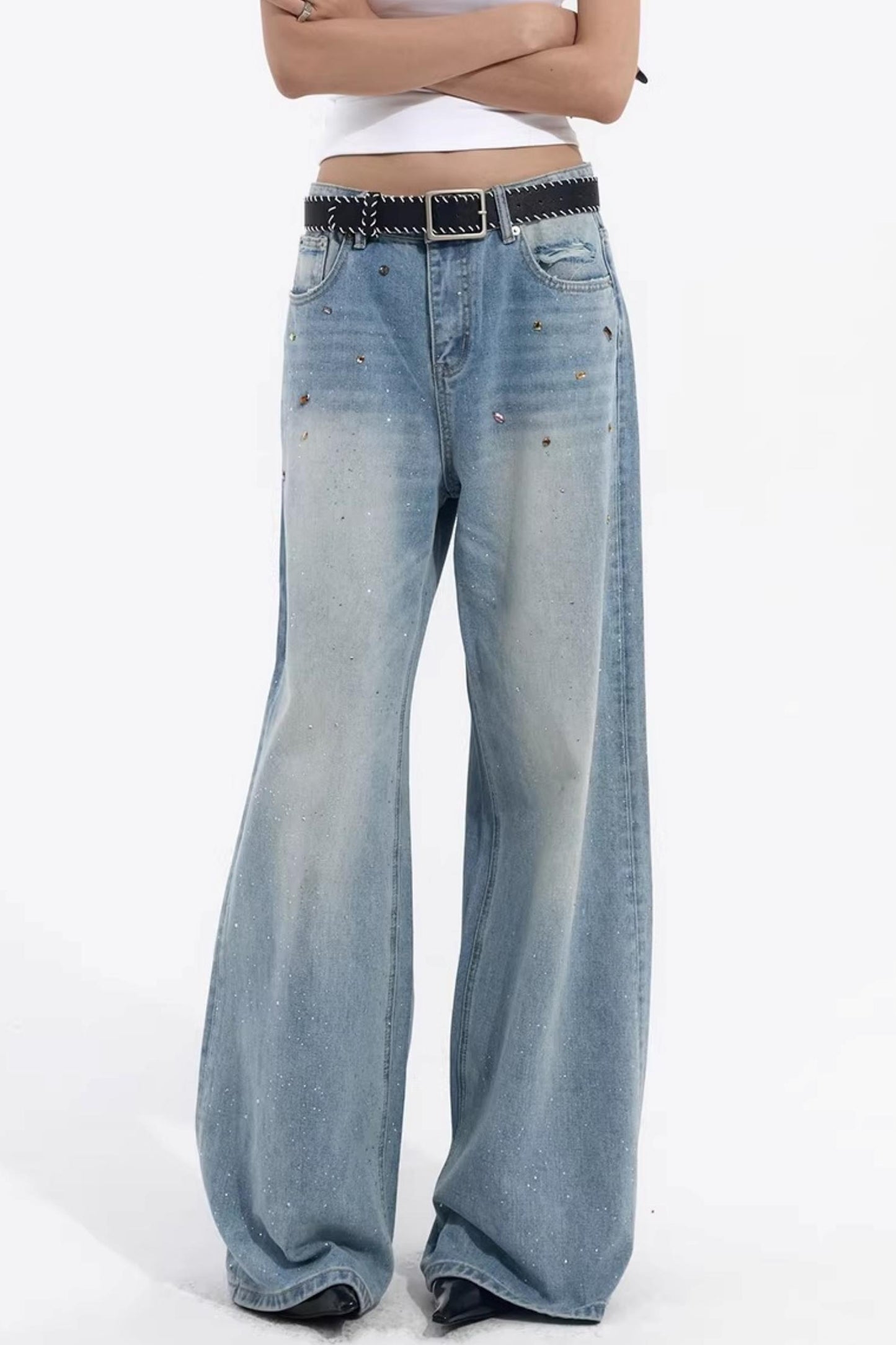 Starry Sky Gemstone Jeans