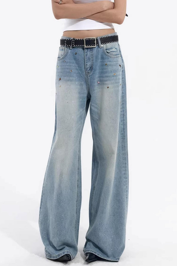 Starry Sky Gemstone Jeans