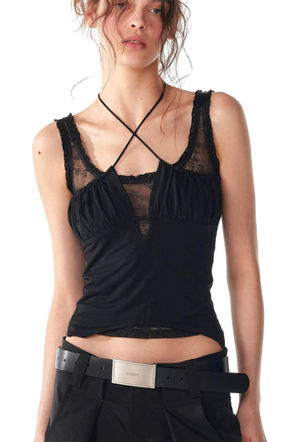 Lace-Trimmed Slim Fit Camisole