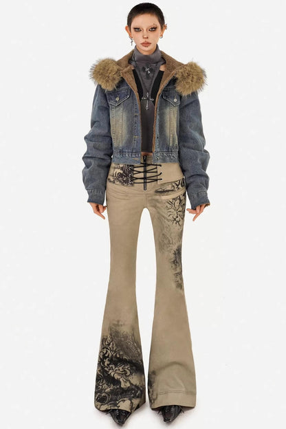 Retro Hooded Denim Jacket