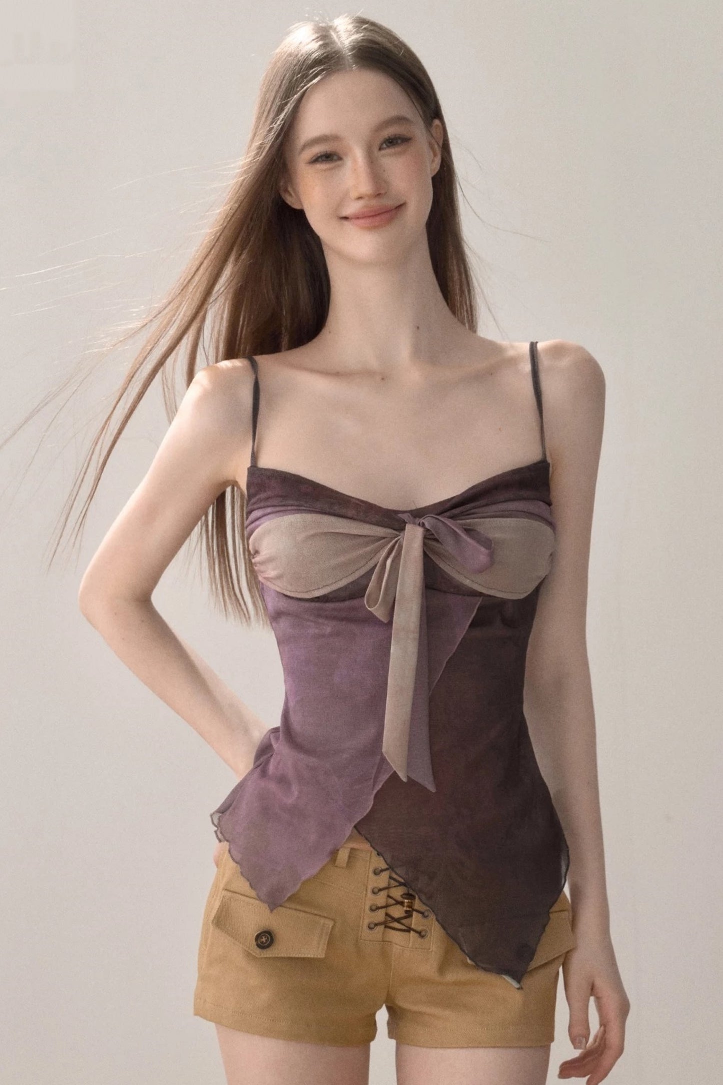 Color-Block Patchwork Camisole