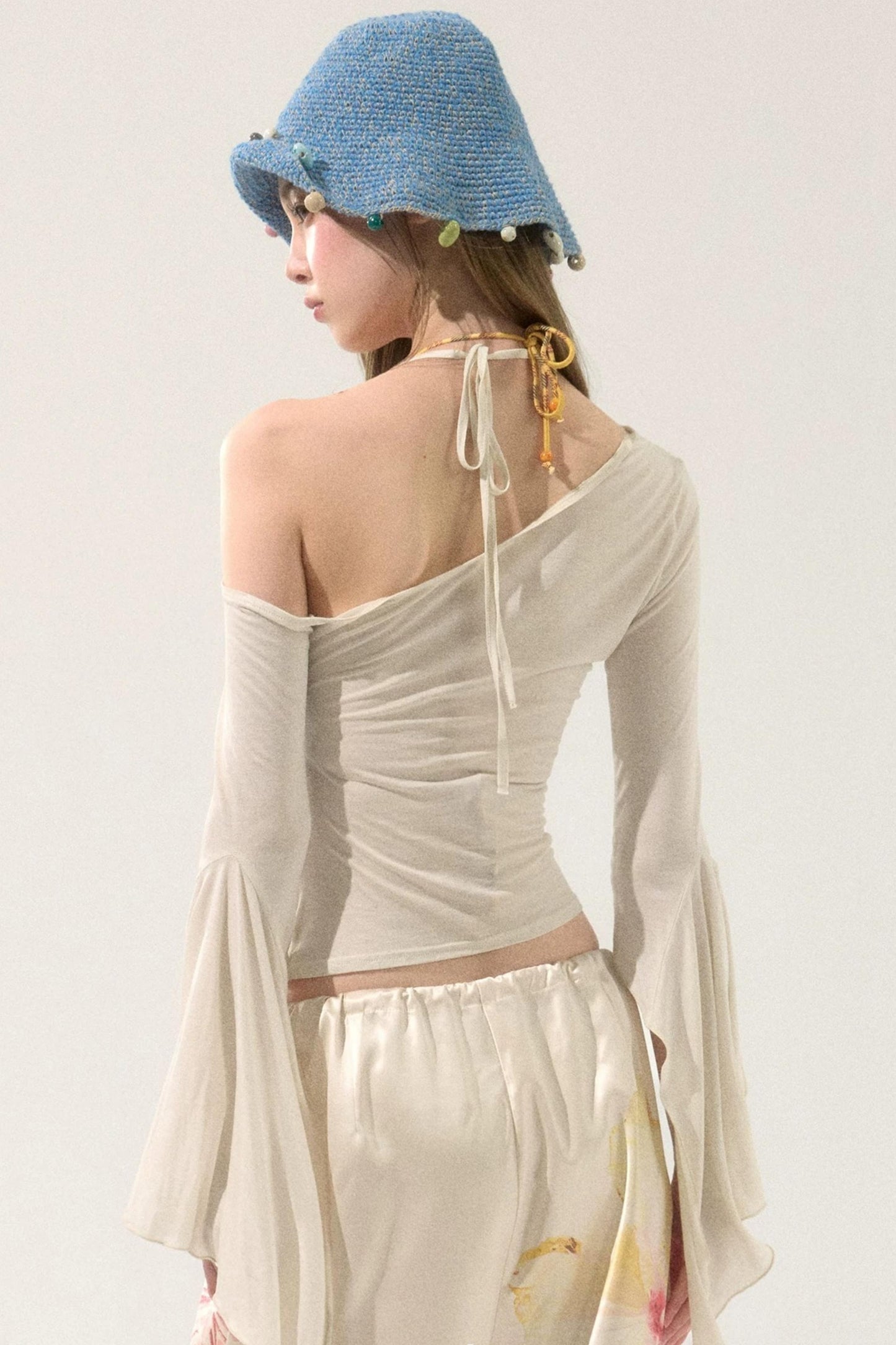 Sweet Off-Shoulder Pleated Top