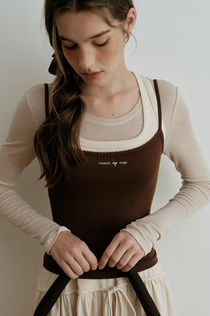 Velvet Slim Fit Bottom Camisole