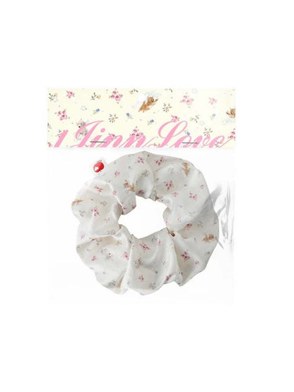 Fruit Print Towel Fabric Scrunchie