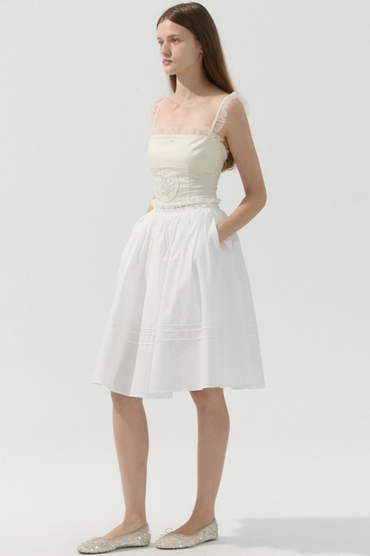 Peninsula Airy Midi Skirt