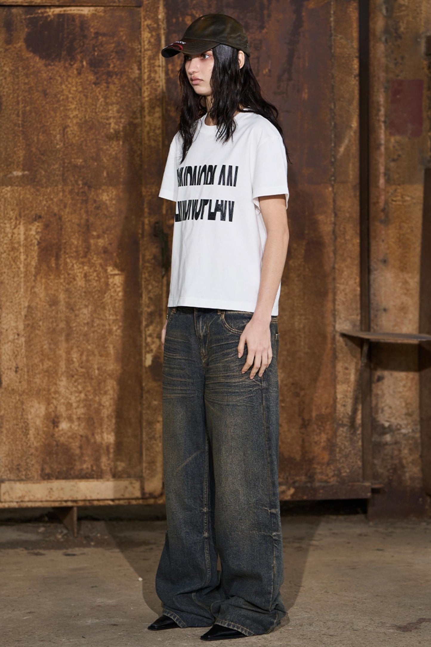 Yellow Distressed Jeans