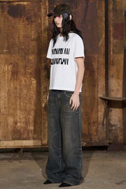 Yellow Distressed Jeans