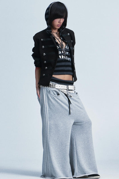 Elastic Striped Fingerless Top Set-Up