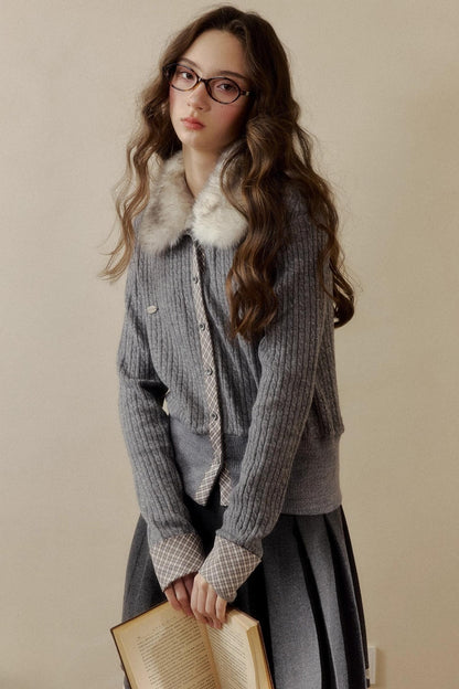 Retro Reindeer Plaid Sweater
