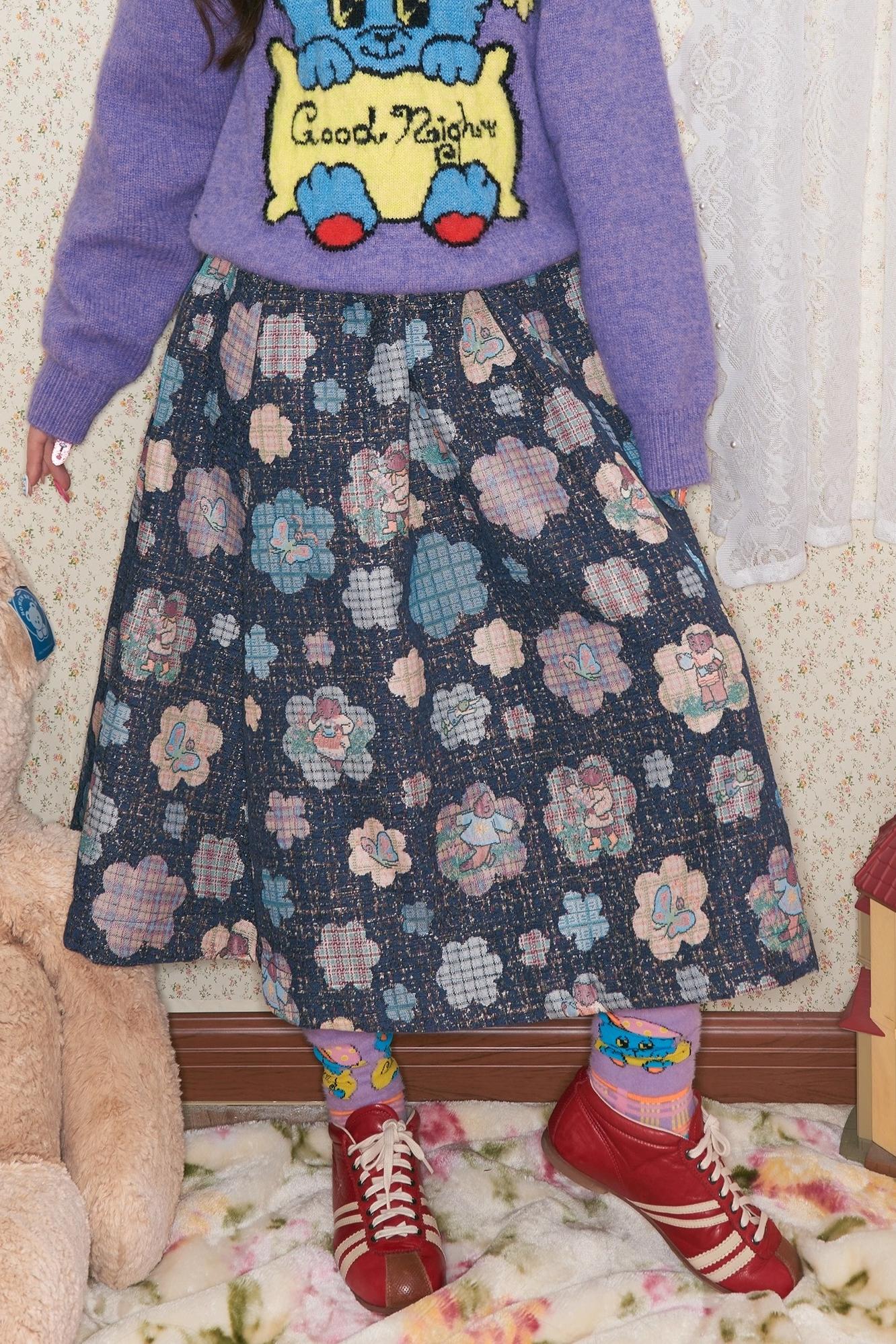 Autumn Flower Bear Skirt Set-Up