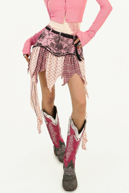 Irregular Denim Skirt